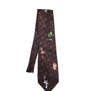 Vintage Mens Accessories, Warner Bros 90s Looney Tunes Paisley Necktie